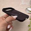 قاب گوشی iPhone 17 Pro آیفون PC CASE مگ سیف Magsafe اورجینال LENS PROTECTION AV لنز برجسته بنفش تیره کد 162860