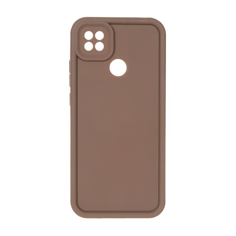 قاب گوشی Redmi 9C - Redmi 10A - Poco C3 شیائومی سیلیکونی ژله ای Solid محافظ لنزدار قهوه ای کد 180214