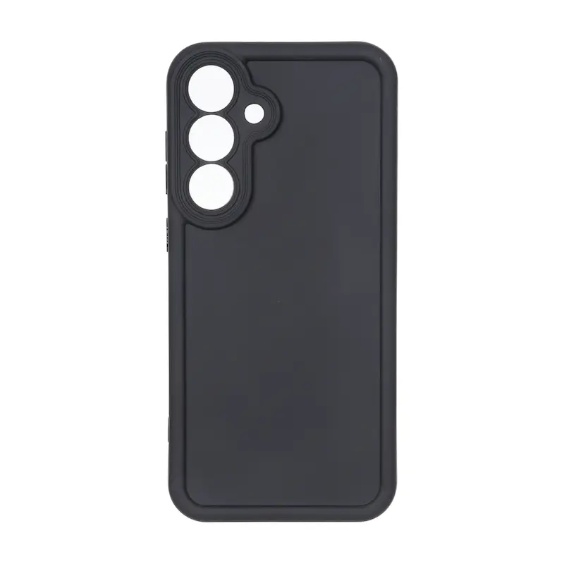 قاب گوشی Galaxy S25 FE سامسونگ طرح سیلیکونی Solid محافظ لنزدار مشکی کد 180217