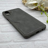 قاب گوشی Galaxy A07 سامسونگ چرمی دوخت جاکارتی دار کربنی Slim Wallet Case خاکستری کد 164316