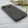 قاب گوشی Galaxy A10S سامسونگ چرمی دوخت جاکارتی دار کربنی Slim Wallet Case خاکستری کد 164319