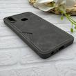 قاب گوشی Galaxy A10S سامسونگ چرمی دوخت جاکارتی دار کربنی Slim Wallet Case خاکستری کد 164319
