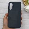 قاب گوشی Galaxy A16 سامسونگ چرمی دوخت جاکارتی دار کربنی Slim Wallet Case سرمه ای کد 164327
