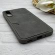 قاب گوشی Galaxy A16 سامسونگ چرمی دوخت جاکارتی دار کربنی Slim Wallet Case خاکستری کد 164328