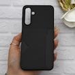 قاب گوشی Galaxy A16 سامسونگ چرمی دوخت جاکارتی دار کربنی Slim Wallet Case مشکی کد 164329