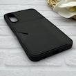 قاب گوشی Galaxy A16 سامسونگ چرمی دوخت جاکارتی دار کربنی Slim Wallet Case مشکی کد 164329