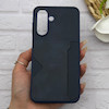 قاب گوشی Galaxy A17 سامسونگ چرمی دوخت جاکارتی دار کربنی Slim Wallet Case سرمه ای کد 164332