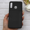 قاب گوشی Galaxy A20S سامسونگ چرمی دوخت جاکارتی دار کربنی Slim Wallet Case مشکی کد 164335