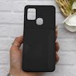 قاب گوشی Galaxy A21S سامسونگ چرمی دوخت جاکارتی دار کربنی Slim Wallet Case مشکی کد 164336