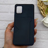 قاب گوشی Galaxy A31 سامسونگ چرمی دوخت جاکارتی دار کربنی Slim Wallet Case سرمه ای کد 164339