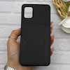 قاب گوشی Galaxy A31 سامسونگ چرمی دوخت جاکارتی دار کربنی Slim Wallet Case مشکی کد 164341