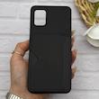 قاب گوشی Galaxy A31 سامسونگ چرمی دوخت جاکارتی دار کربنی Slim Wallet Case مشکی کد 164341