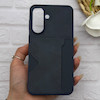 قاب گوشی Galaxy A37 سامسونگ چرمی دوخت جاکارتی دار کربنی Slim Wallet Case سرمه ای کد 164344