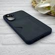 قاب گوشی Galaxy A37 سامسونگ چرمی دوخت جاکارتی دار کربنی Slim Wallet Case سرمه ای کد 164344