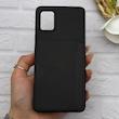 قاب گوشی Galaxy A51 سامسونگ چرمی دوخت جاکارتی دار کربنی Slim Wallet Case مشکی کد 164347