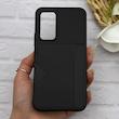 قاب گوشی Galaxy A54 سامسونگ چرمی دوخت جاکارتی دار کربنی Slim Wallet Case مشکی کد 164348
