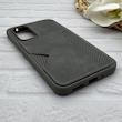 قاب گوشی Galaxy A54 سامسونگ چرمی دوخت جاکارتی دار کربنی Slim Wallet Case خاکستری کد 164349