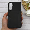 قاب گوشی Galaxy A55 سامسونگ چرمی دوخت جاکارتی دار کربنی Slim Wallet Case مشکی کد 164352