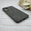 قاب گوشی Galaxy A57 سامسونگ چرمی دوخت جاکارتی دار کربنی Slim Wallet Case خاکستری کد 164357