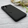قاب گوشی Galaxy A12 - M12 سامسونگ چرمی دوخت جاکارتی دار کربنی Slim Wallet Case مشکی کد 164362