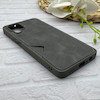 قاب گوشی Galaxy A12 - M12 سامسونگ چرمی دوخت جاکارتی دار کربنی Slim Wallet Case خاکستری کد 164363