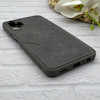 قاب گوشی Galaxy A13 4G سامسونگ چرمی دوخت جاکارتی دار کربنی Slim Wallet Case خاکستری کد 164364