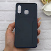 قاب گوشی Galaxy A20 - A30 سامسونگ چرمی دوخت جاکارتی دار کربنی Slim Wallet Case سرمه ای کد 164367