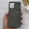 قاب گوشی Galaxy A22 4G - M32 4G سامسونگ چرمی دوخت جاکارتی دار کربنی Slim Wallet Case خاکستری کد 164371