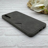 قاب گوشی Galaxy A30S - A50S - A50 سامسونگ چرمی دوخت جاکارتی دار کربنی Slim Wallet Case خاکستری کد 164375