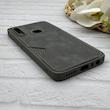 قاب گوشی Redmi Note 8 - Redmi Note 8 2021 شیائومی چرمی دوخت جاکارتی دار کربنی Slim Wallet Case خاکستری کد 164376