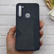 قاب گوشی Redmi Note 8 - Redmi Note 8 2021 شیائومی چرمی دوخت جاکارتی دار کربنی Slim Wallet Case سرمه ای کد 164378