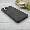 قاب گوشی Redmi Note 10 4G - Redmi Note 10S - Poco M5S شیائومی چرمی دوخت جاکارتی دار کربنی Slim Wallet Case خاکستری کد 164383