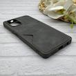 قاب گوشی Redmi Note 10 4G - Redmi Note 10S - Poco M5S شیائومی چرمی دوخت جاکارتی دار کربنی Slim Wallet Case خاکستری کد 164383