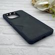 قاب گوشی Redmi Note 13 4G شیائومی چرمی دوخت جاکارتی دار کربنی Slim Wallet Case سرمه ای کد 164395