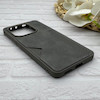 قاب گوشی Redmi Note 14 4G شیائومی چرمی دوخت جاکارتی دار کربنی Slim Wallet Case خاکستری کد 164397