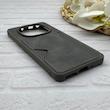 قاب گوشی Redmi Note 14 Pro 4G شیائومی چرمی دوخت جاکارتی دار کربنی Slim Wallet Case خاکستری کد 164400