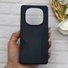 قاب گوشی Redmi Note 14 Pro 4G شیائومی چرمی دوخت جاکارتی دار کربنی Slim Wallet Case سرمه ای کد 164401