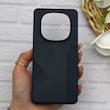 قاب گوشی Redmi Note 14 Pro 4G شیائومی چرمی دوخت جاکارتی دار کربنی Slim Wallet Case سرمه ای کد 164401