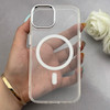 قاب گوشی iPhone 13 - iPhone 14 آیفون اورجینال بلکین belkin طرح طلقی شیشه ای شفاف لنز کرومی مگ سیف دار کد 163484