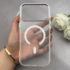 قاب گوشی iPhone 17 Pro Max آیفون اورجینال بلکین belkin طرح طلقی شیشه ای شفاف لنز کرومی مگ سیف دار کد 163487