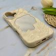 قاب گوشی iPhone 17 آیفون موج دار آینه ای لاکچری لنز برجسته کرم کد 163606