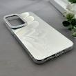 قاب گوشی Galaxy A17 سامسونگ براش HARD IMD موج دار محافظ لنز نگین دار لاکچری طرح پروانه کد 163420