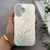 قاب گوشی iPhone 17 آیفون براش HARD IMD موج دار محافظ لنز نگین دار لاکچری طرح پروانه کد 163435