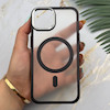 قاب گوشی iPhone 13 - iPhone 14 آیفون اورجینال لاکچری فول طلقی مگ سیف دار Q Series لنز فلزی مشکی کد 163879