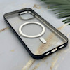 قاب گوشی iPhone 13 - iPhone 14 آیفون اورجینال لاکچری فول طلقی مگ سیف دار Q Series لنز فلزی سرمه ای کد 163881