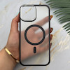 قاب گوشی iPhone 13 Pro Max آیفون اورجینال لاکچری فول طلقی مگ سیف دار Q Series لنز فلزی مشکی کد 163884