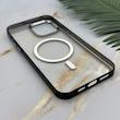 قاب گوشی iPhone 13 Pro Max آیفون اورجینال لاکچری فول طلقی مگ سیف دار Q Series لنز فلزی مشکی کد 163884
