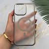 قاب گوشی iPhone 16 Pro Max آیفون اورجینال لاکچری فول طلقی مگ سیف دار Q Series لنز فلزی تیتانیوم کد 163886