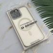 قاب گوشی iPhone 16 Pro Max آیفون اورجینال لاکچری فول طلقی مگ سیف دار Q Series لنز فلزی نقره ای کد 163891