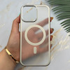 قاب گوشی iPhone 16 Pro Max آیفون اورجینال لاکچری فول طلقی مگ سیف دار Q Series لنز فلزی نقره ای کد 163891